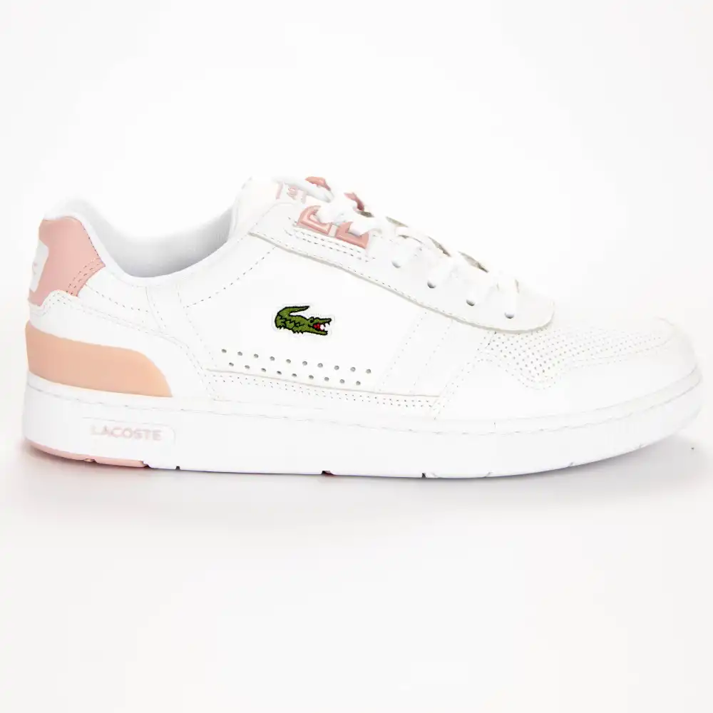 Basket basse femme Lacoste T clip Rose - ZESHOES