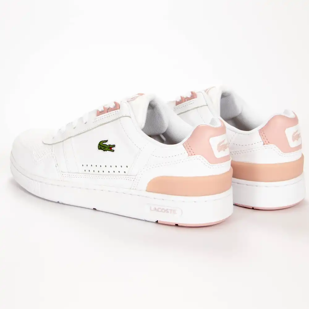 Basket basse femme Lacoste T clip Rose - ZESHOES