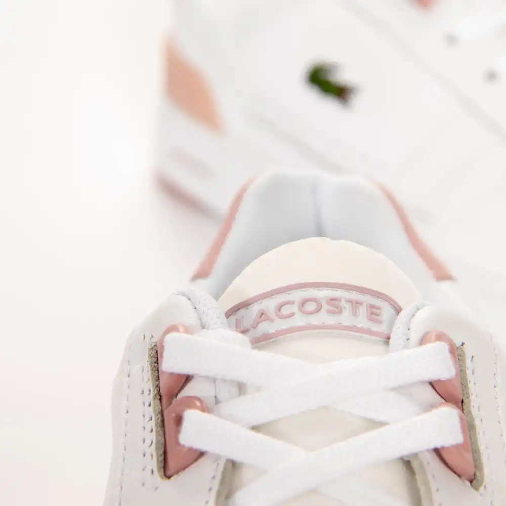 Basket basse femme Lacoste T clip Rose - ZESHOES