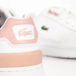 Basket basse femme Lacoste T clip Rose - ZESHOES