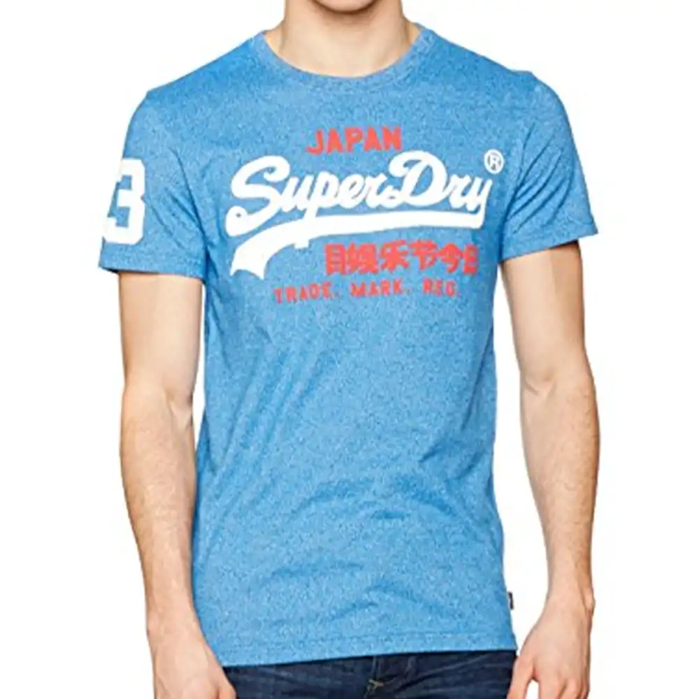 T shirt manche courte homme Superdry Vintage logo Bleu - ZESHOES