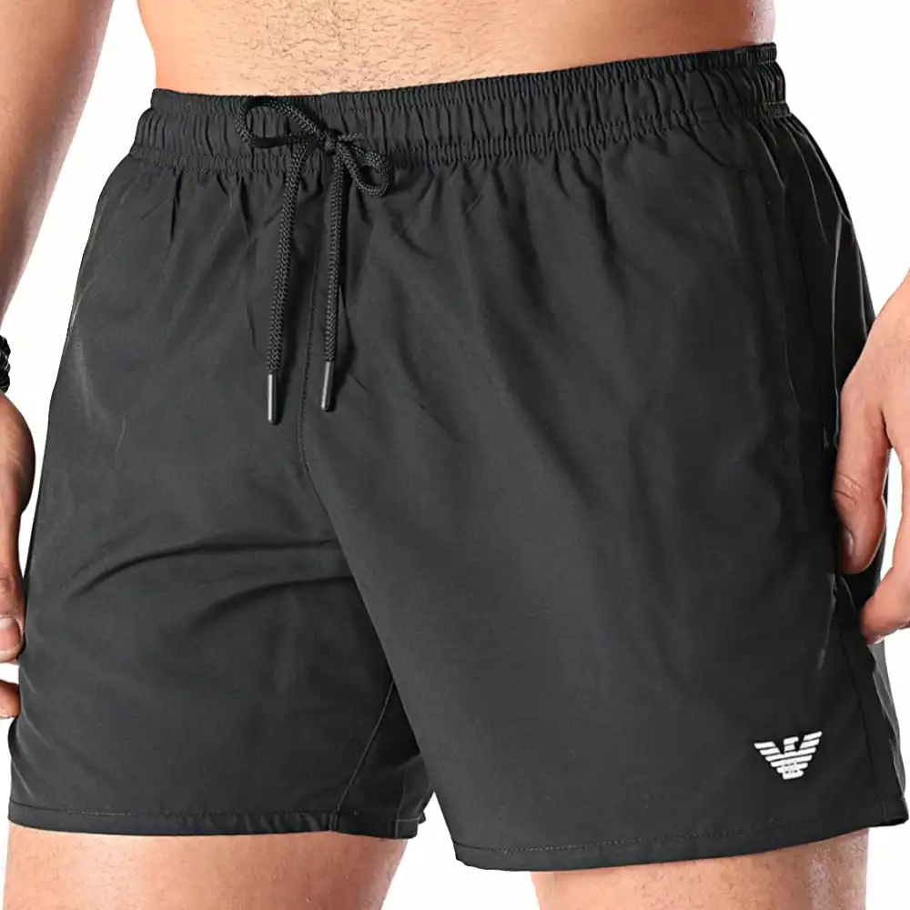 Short de bain homme Emporio Armani Solid swim Noir - ZESHOES