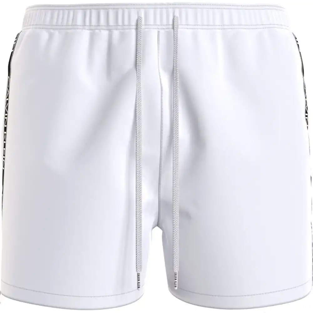 Short de bain homme Calvin Klein Court swim Blanc - ZESHOES Short de bain homme Calvin Klein Court swim Blanc - ZESHOES