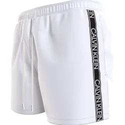 Short de bain homme Calvin Klein Court swim Blanc - ZESHOES Short de bain homme Calvin Klein Court swim Blanc - ZESHOES