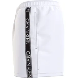 Short de bain homme Calvin Klein Court swim Blanc - ZESHOES Short de bain homme Calvin Klein Court swim Blanc - ZESHOES