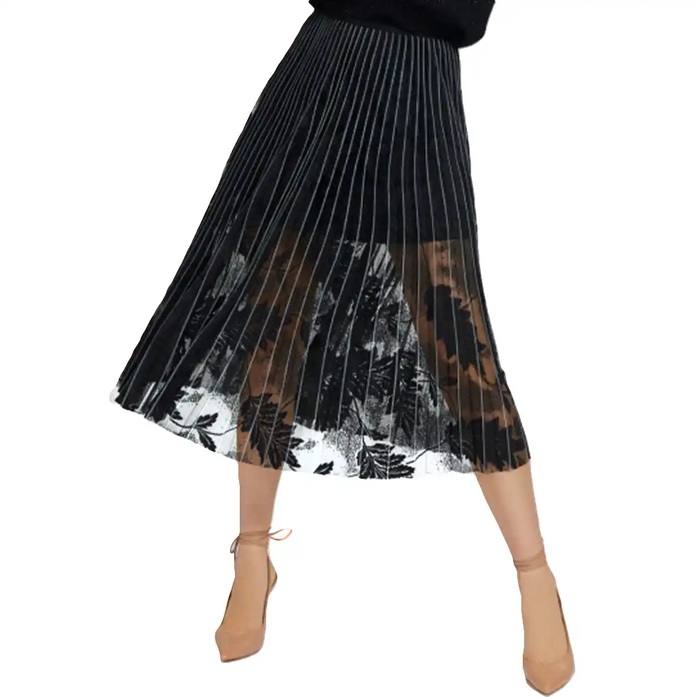 Jupe femme Guess Style flowers Noir - ZESHOES Jupe femme Guess Style flowers Noir - ZESHOES