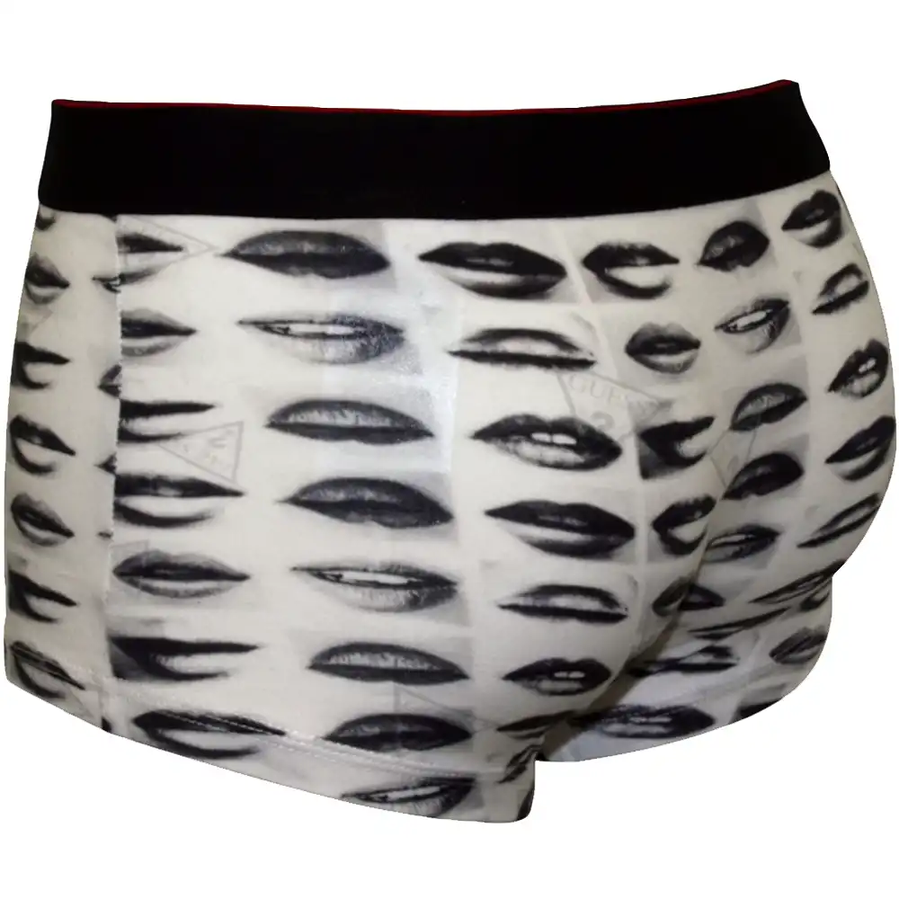 Boxer homme Guess Big red logo Blanc - ZESHOES