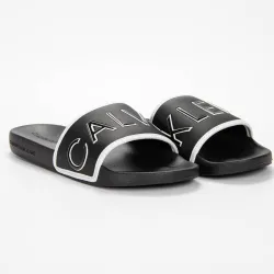 Claquette homme Calvin Klein slide padded Noir - ZESHOES Claquette homme Calvin Klein slide padded Noir - ZESHOES