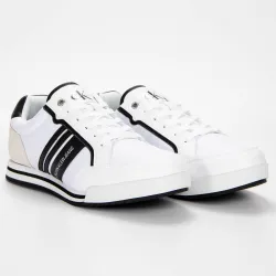 Basket basse homme Calvin Klein low profile laceup Blanc - ZESHOES Basket basse homme Calvin Klein low profile laceup Blanc - ZESHOES