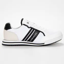 Basket basse homme Calvin Klein low profile laceup Blanc - ZESHOES Basket basse homme Calvin Klein low profile laceup Blanc - ZESHOES