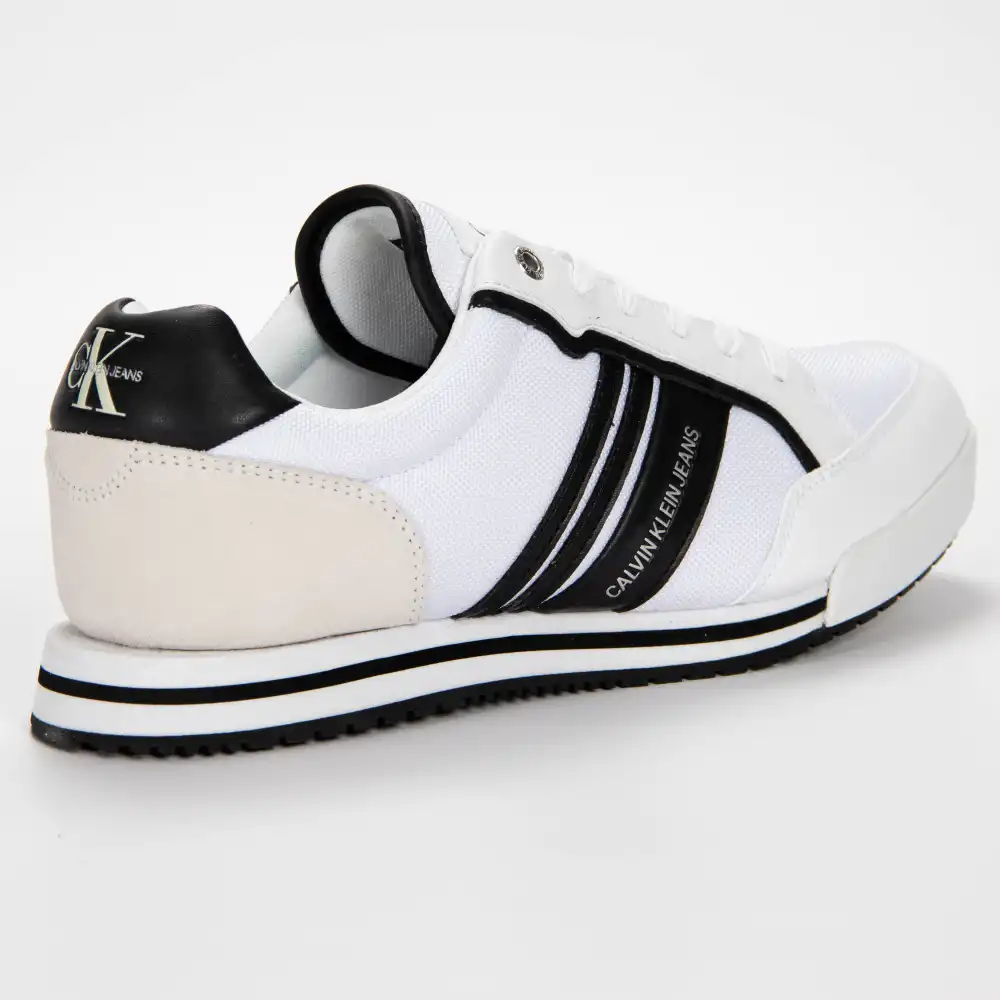 Basket basse homme Calvin Klein low profile laceup Blanc - ZESHOES Basket basse homme Calvin Klein low profile laceup Blanc - ZESHOES