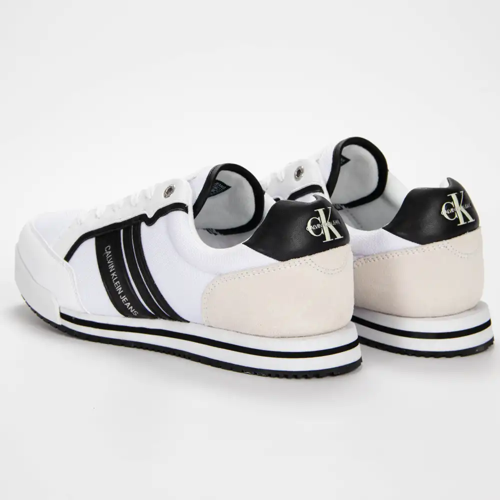 Basket basse homme Calvin Klein low profile laceup Blanc - ZESHOES Basket basse homme Calvin Klein low profile laceup Blanc - ZESHOES