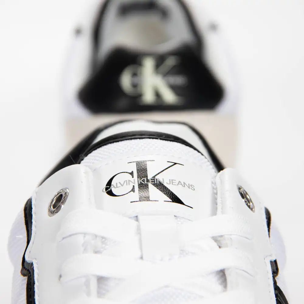 Basket basse homme Calvin Klein low profile laceup Blanc - ZESHOES Basket basse homme Calvin Klein low profile laceup Blanc - ZESHOES