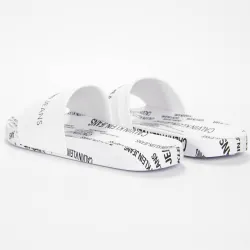 Claquette homme Calvin Klein slide institutional Blanc - ZESHOES Claquette homme Calvin Klein slide institutional Blanc - ZESHOES
