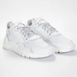Basket basse homme Adidas nite jogger Blanc - ZESHOES
