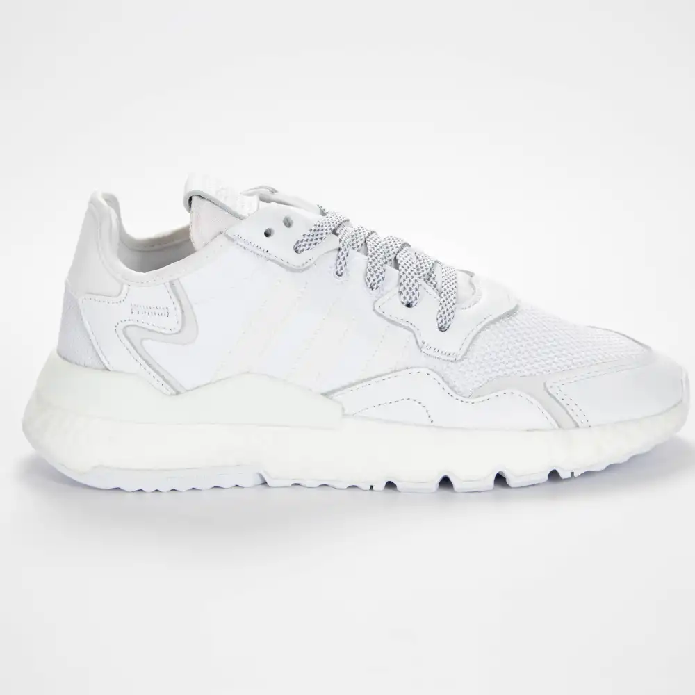 Basket basse homme Adidas nite jogger Blanc - ZESHOES Basket basse homme Adidas nite jogger Blanc - ZESHOES