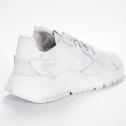 Basket basse homme Adidas nite jogger Blanc - ZESHOES Basket basse homme Adidas nite jogger Blanc - ZESHOES