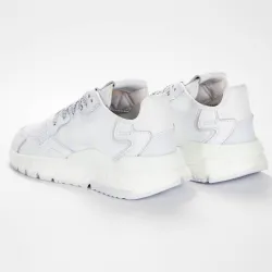 Basket basse homme Adidas nite jogger Blanc - ZESHOES Basket basse homme Adidas nite jogger Blanc - ZESHOES