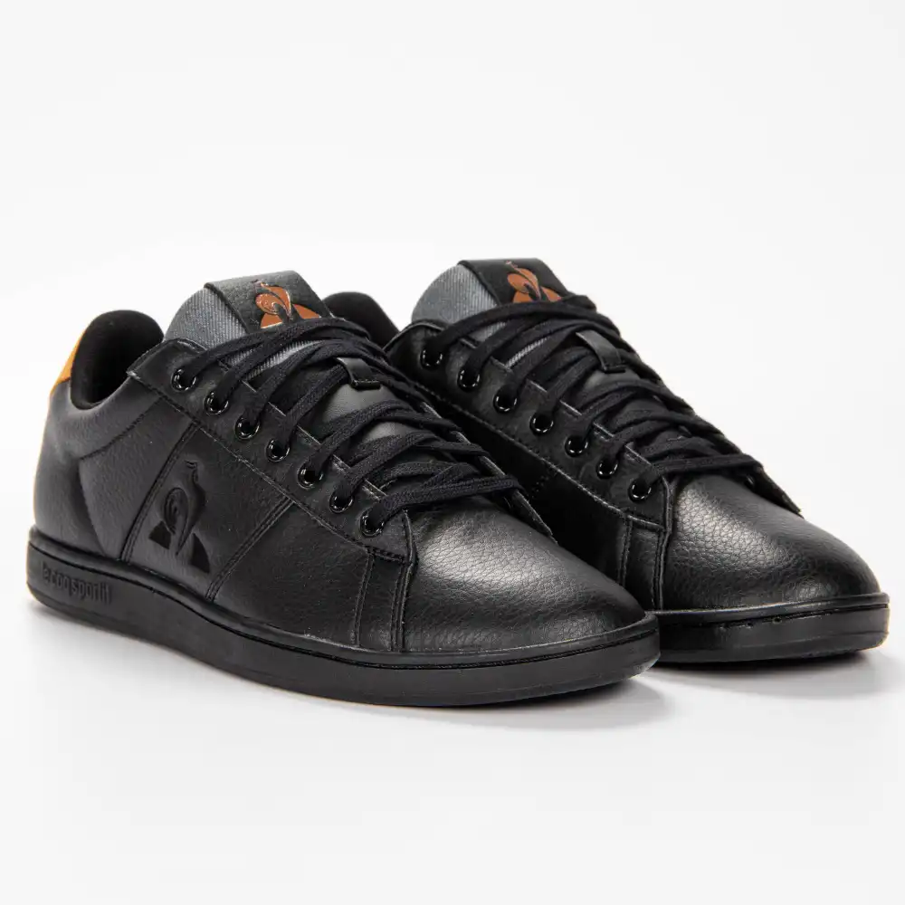 Basket basse homme Le Coq Sportif master court denim Noir - ZESHOES