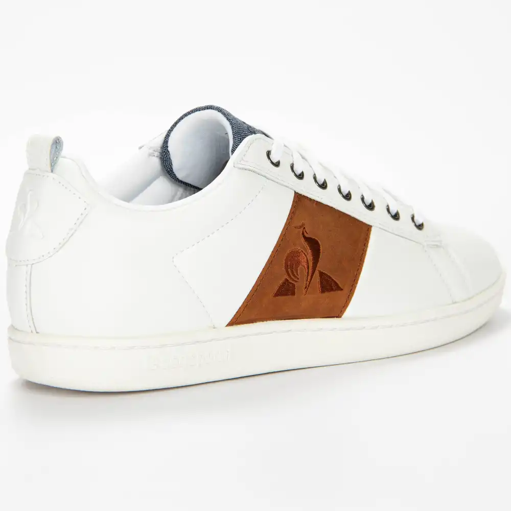 Basket basse homme Le Coq Sportif court classic Blanc - ZESHOES Basket basse homme Le Coq Sportif court classic Blanc - ZESHOES