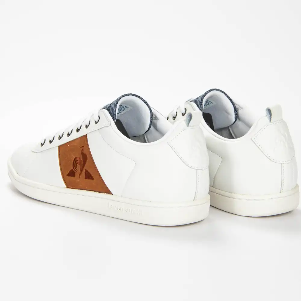 Basket basse homme Le Coq Sportif court classic Blanc - ZESHOES Basket basse homme Le Coq Sportif court classic Blanc - ZESHOES