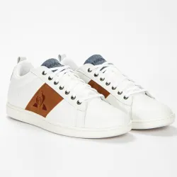 Basket basse homme Le Coq Sportif court classic Blanc - ZESHOES Basket basse homme Le Coq Sportif court classic Blanc - ZESHOES