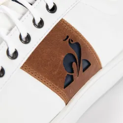 Basket basse homme Le Coq Sportif Master court waxy Blanc - ZESHOES Basket basse homme Le Coq Sportif Master court waxy Blanc - ZESHOES