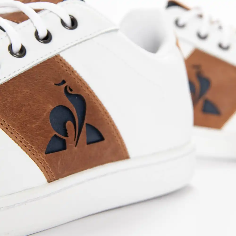 Basket basse homme Le Coq Sportif Master court waxy Blanc - ZESHOES Basket basse homme Le Coq Sportif Master court waxy Blanc - ZESHOES