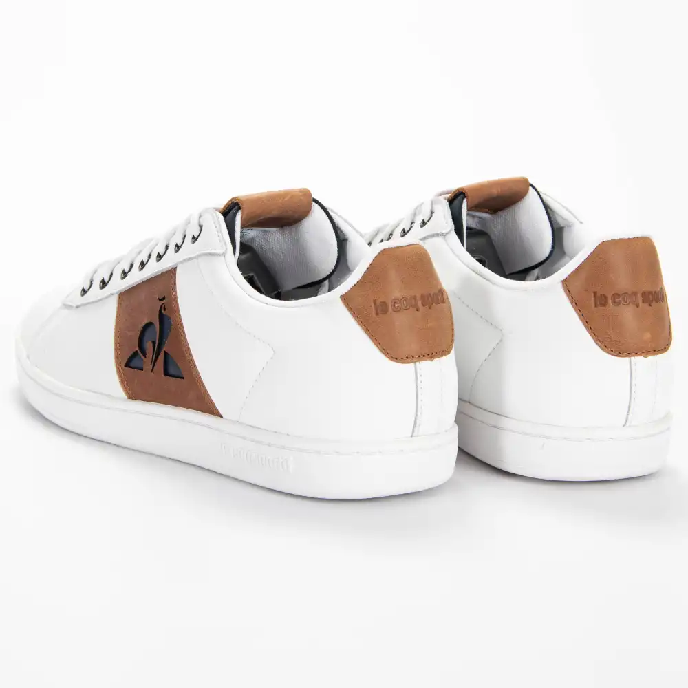 Basket basse homme Le Coq Sportif Master court waxy Blanc - ZESHOES Basket basse homme Le Coq Sportif Master court waxy Blanc - ZESHOES