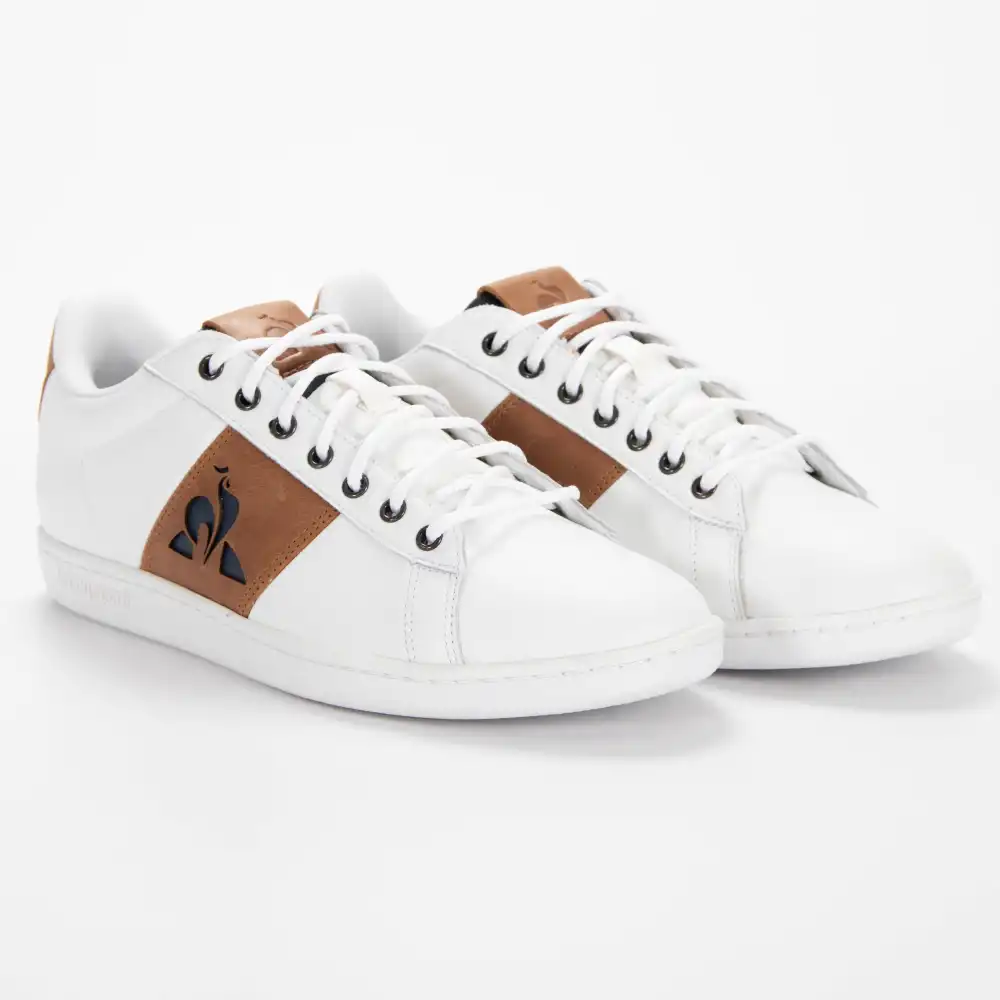 Basket basse homme Le Coq Sportif Master court waxy Blanc - ZESHOES