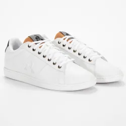 Basket basse homme Le Coq Sportif Master court denim Blanc - ZESHOES Basket basse homme Le Coq Sportif Master court denim Blanc - ZESHOES