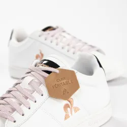 Basket basse femme Le Coq Sportif courtset w patent Blanc - ZESHOES Basket basse femme Le Coq Sportif courtset w patent Blanc - ZESHOES