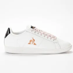 Basket basse femme Le Coq Sportif courtset w patent Blanc - ZESHOES Basket basse femme Le Coq Sportif courtset w patent Blanc - ZESHOES