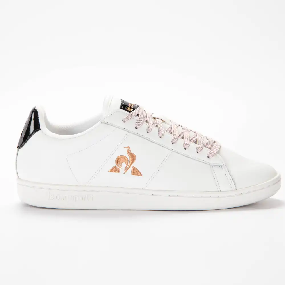 Basket basse femme Le Coq Sportif courtset w patent Blanc - ZESHOES Basket basse femme Le Coq Sportif courtset w patent Blanc - ZESHOES