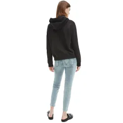 Sweat capuche femme Calvin Klein Logo brodé Noir - ZESHOES Sweat capuche femme Calvin Klein Logo brodé Noir - ZESHOES