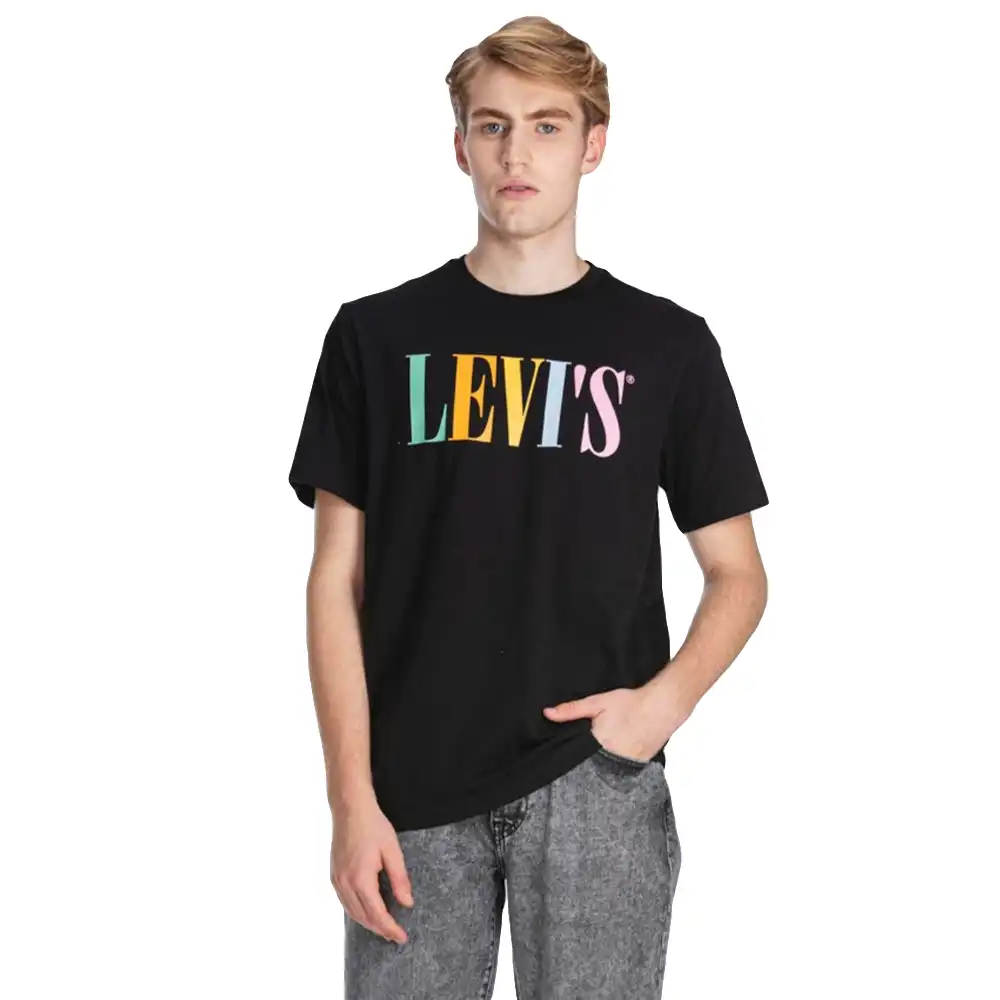 T shirt manche courte homme Levis Logo multicolor Noir - ZESHOES