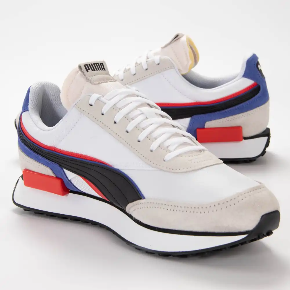 Basket basse homme Puma Future rider double Blanc - ZESHOES