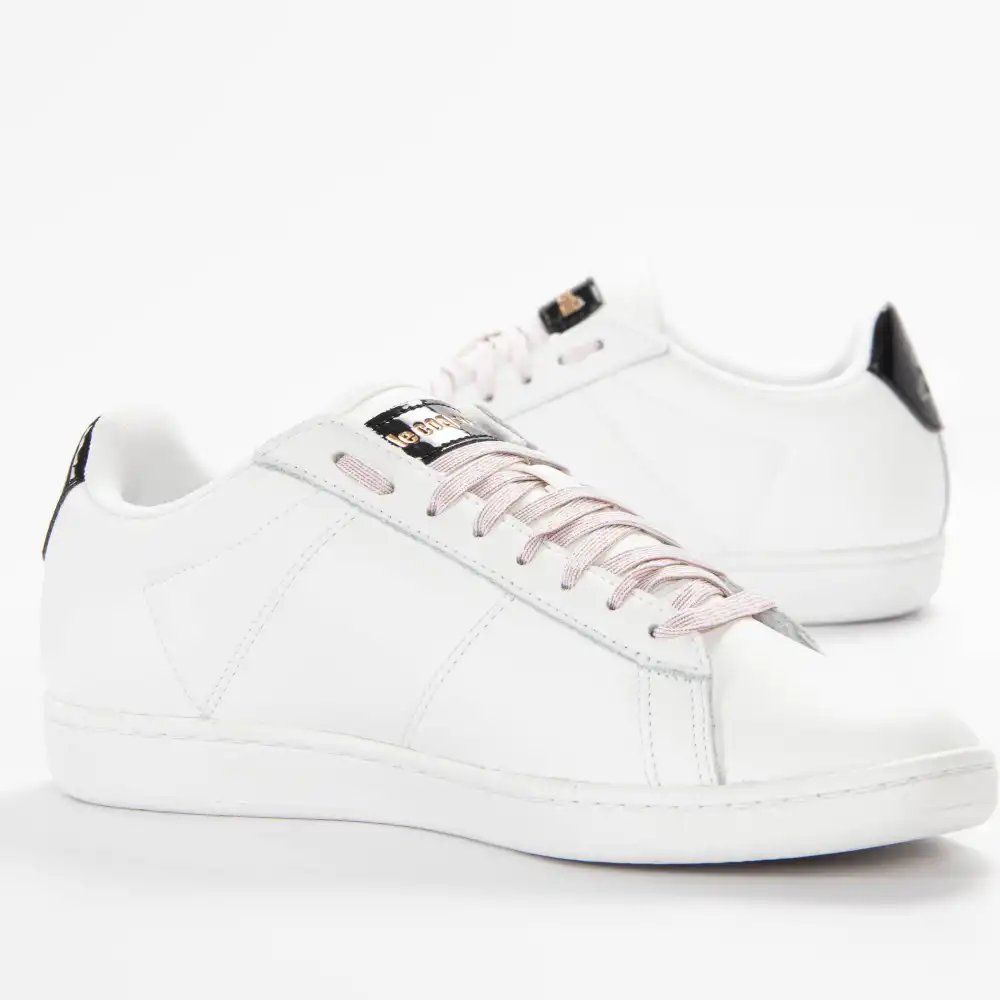 Basket basse femme Le Coq Sportif courtset w patent Blanc - ZESHOES Basket basse femme Le Coq Sportif courtset w patent Blanc - ZESHOES