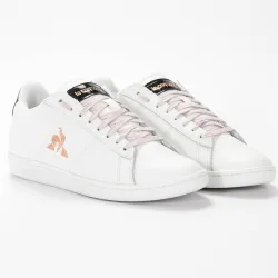 Basket basse femme Le Coq Sportif courtset w patent Blanc - ZESHOES Basket basse femme Le Coq Sportif courtset w patent Blanc - ZESHOES