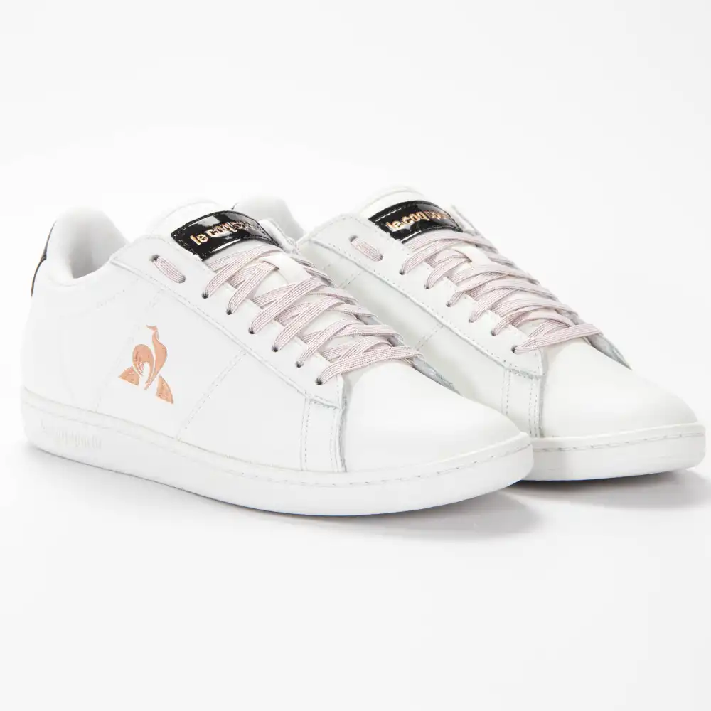 Basket basse femme Le Coq Sportif courtset w patent Blanc - ZESHOES