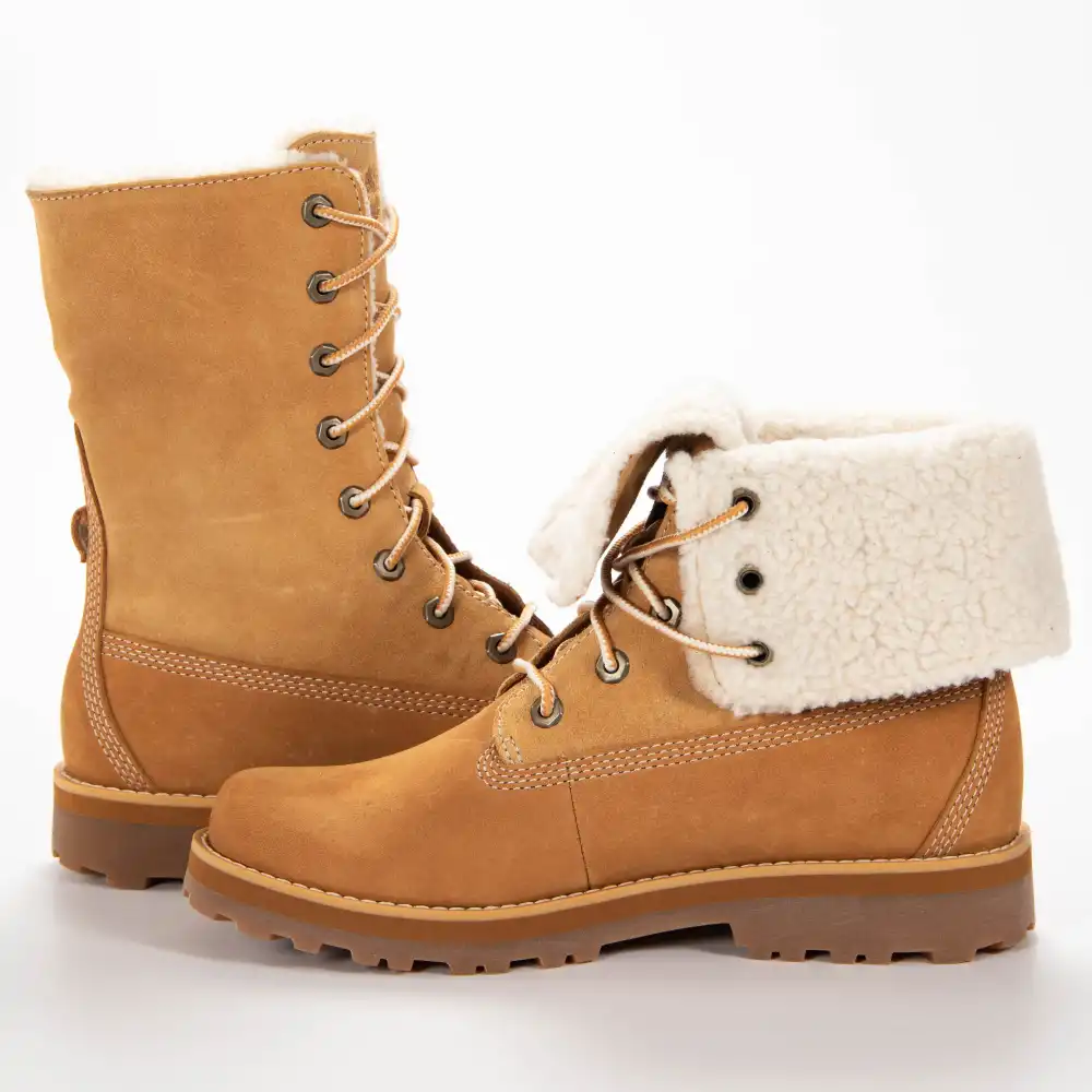 Basket montante homme Timberland courma kid warm lined wheat nubuck Camel - Z...