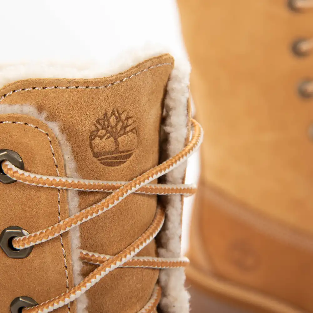 Basket montante homme Timberland courma kid warm lined wheat nubuck Camel - Z...