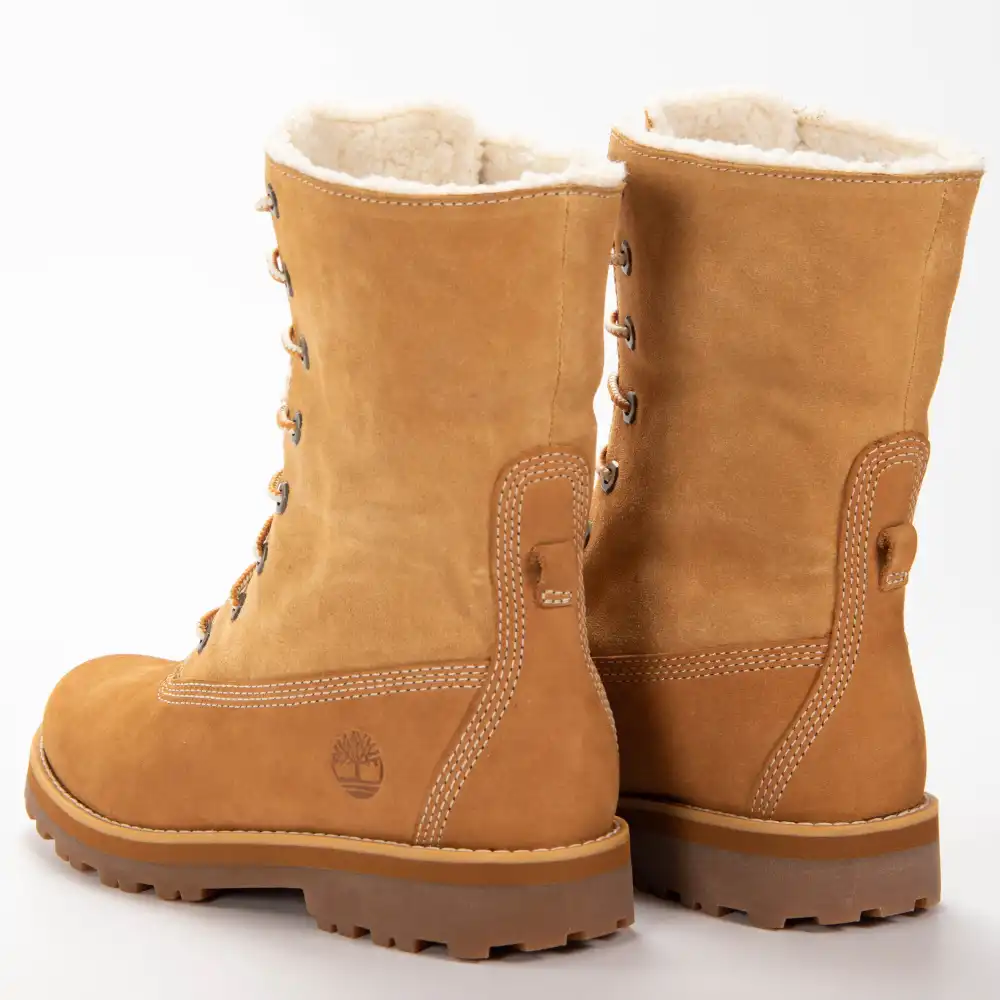 Basket montante homme Timberland courma kid warm lined wheat nubuck Camel - Z...