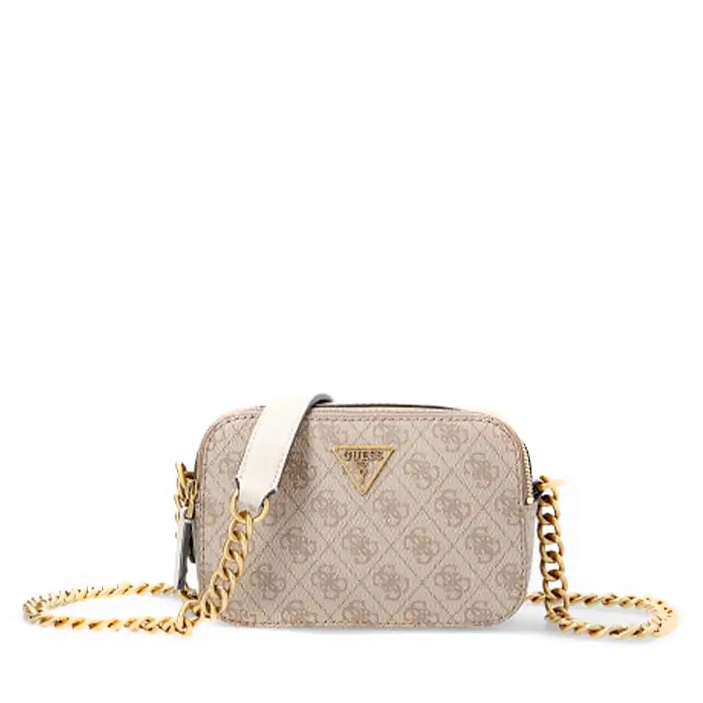 Sac a main femme Guess Noelle crossbody Beige - ZESHOES