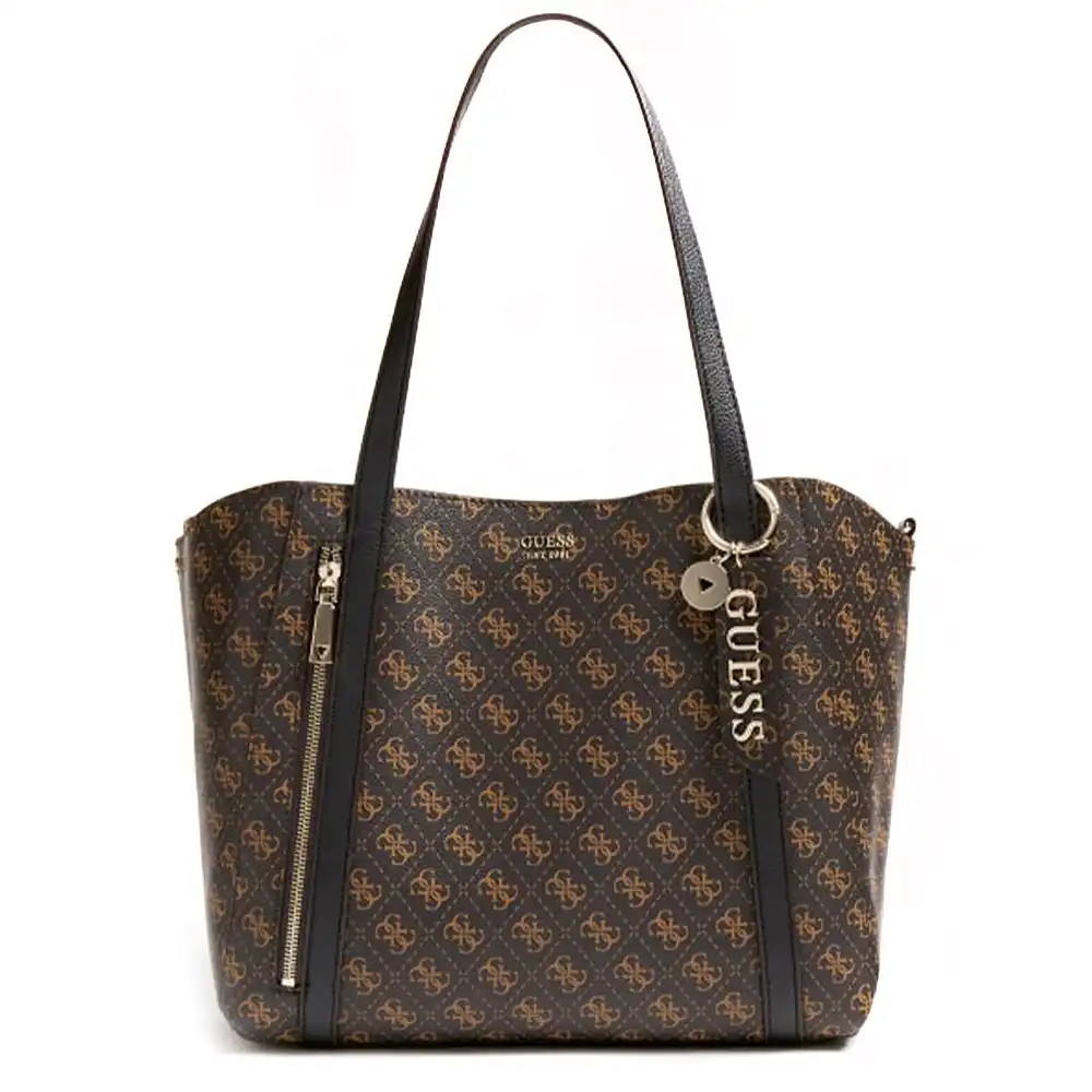 Sac a main femme Guess Naya cabas Marron - ZESHOES