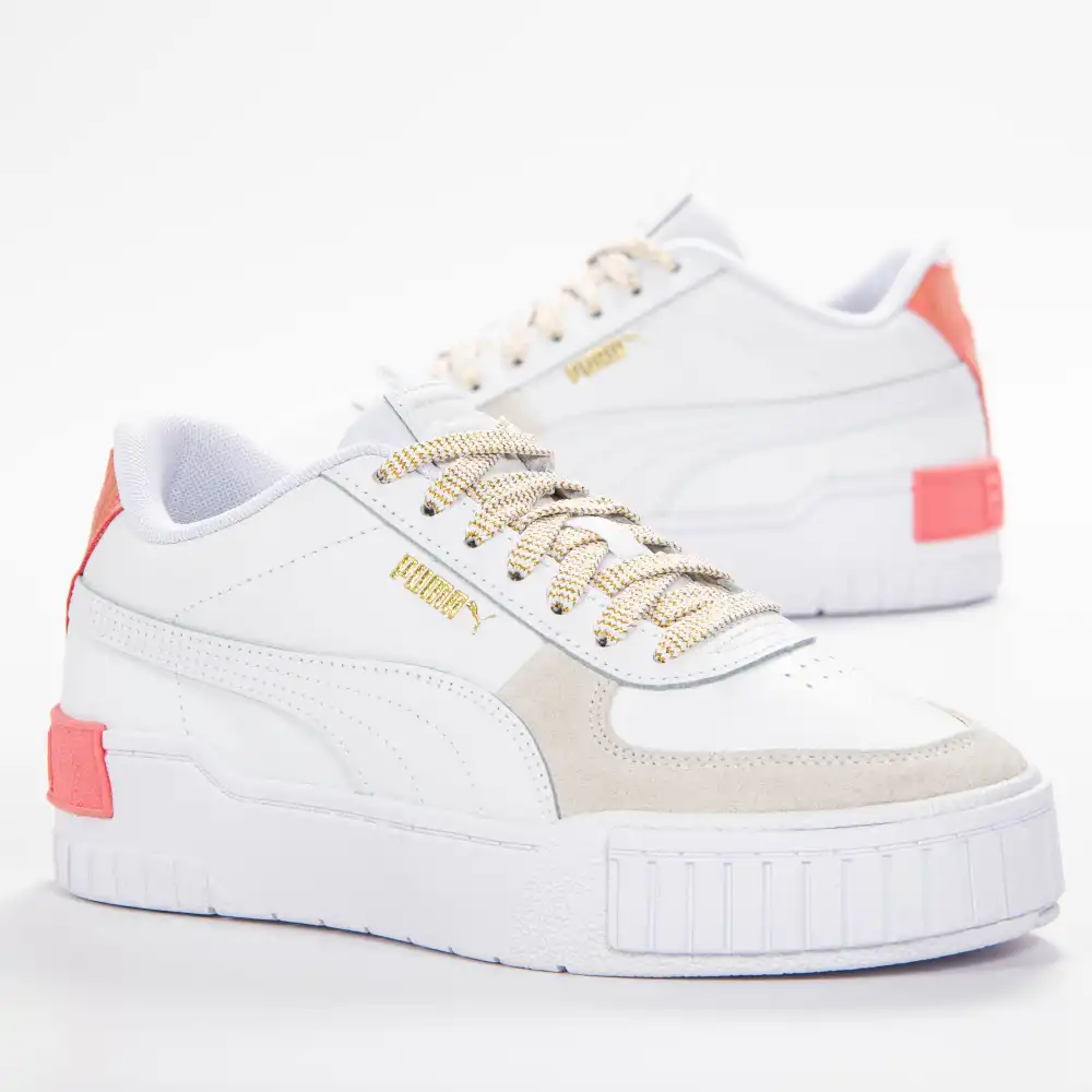 Basket basse fille Puma Cali sport fireworks jr Blanc - ZESHOES Basket basse fille Puma Cali sport fireworks jr Blanc - ZESHOES