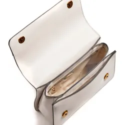 Pochette femme Guess Katey imprimé python Blanc - ZESHOES