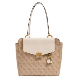 Sac a main femme Guess Valy logo 4g Beige - ZESHOES Sac a main femme Guess Valy logo 4g Beige - ZESHOES