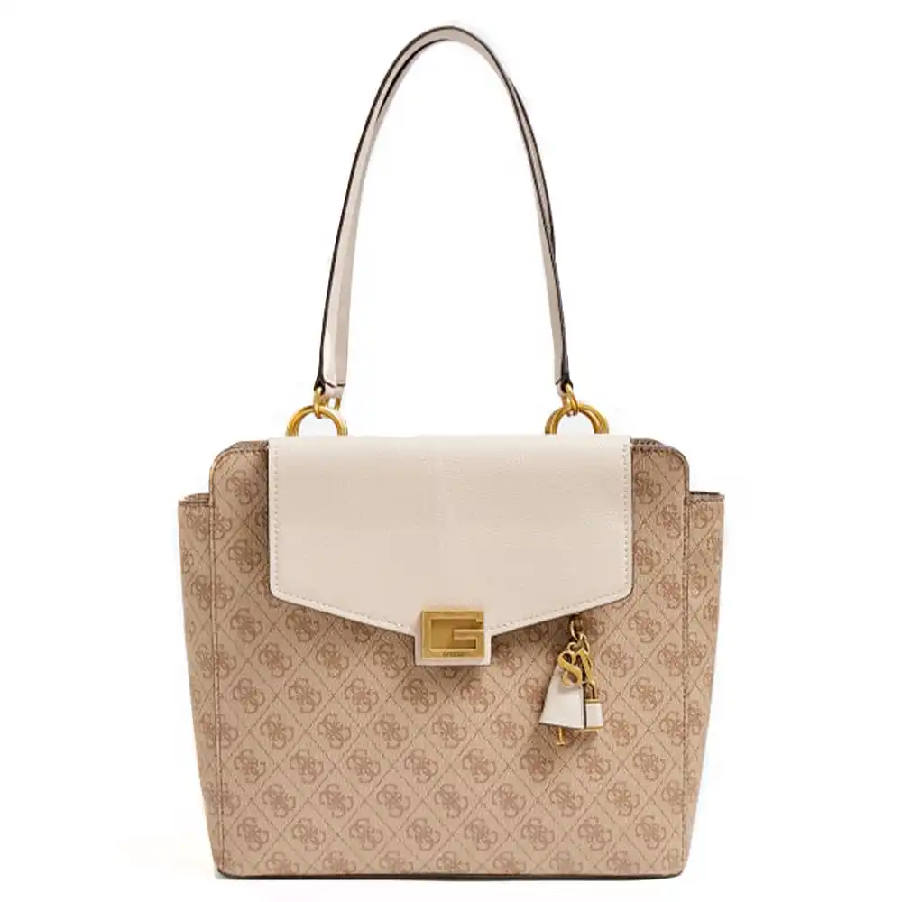 Sac a main femme Guess Valy logo 4g Beige - ZESHOES Sac a main femme Guess Valy logo 4g Beige - ZESHOES