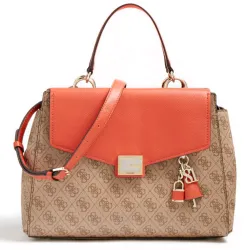 Sac a main femme Guess Maxi Valy logo 4g Beige - ZESHOES